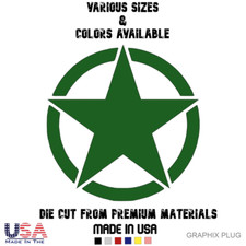 Military Army Star Vinyl Decal Sticker Military Army Star Vinyl Decal Sticker