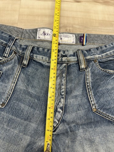 Akoo Mens Jeans Pants 38x33 Blue Distressed Denim King Of Oneself Straight Fit - 第 14/15 張圖片