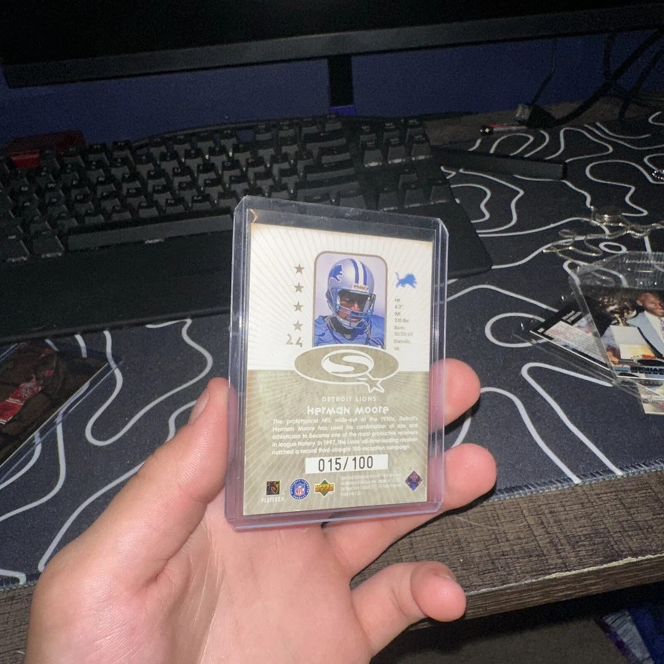 1998 Upper Deck UD Choice Starquest Gold /100 Herman Moore #17 EBAY 1/1 NEVERSEEN - Изображение 2 из 4