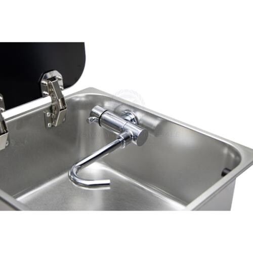 Caravan Sink - Rectangular with Lid and Folding Tap 304G SS - Boat - SAW50729 - Picture 4 of 6