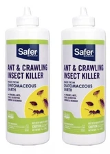 Safer SH5168 7 oz Diatomaceous Earth Ant Crawling Insect Bed Bug Killer - 2 Pack