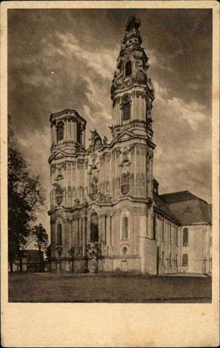 ca. 1930/40 GRÜSSAU Schlesien Krzeszów (Kamienna Góra) Marienkirche Kirche AK