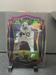 2020 Panini Select - Premier Level Purple Prizm Die-Cut #151 D'Andre Swift (RC)