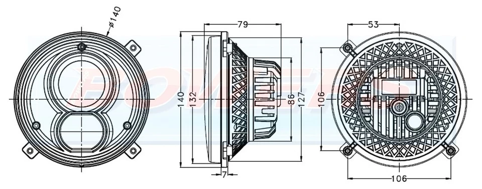 LED Headlight Headlamp For John Deere Fendt Massey Ferguson Tractors - Image 3 of 3