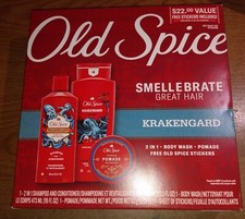 Old Spice Krakengard Holiday Pack Shampoo, Conditioner, Body Wash,  Hair Pomade