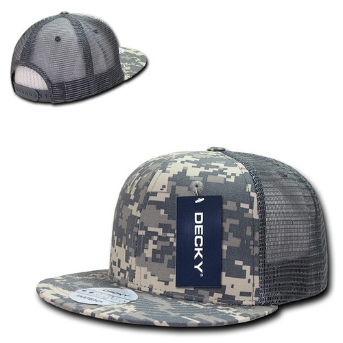 DECKY Military Army Camo ACU Ripstop Flat Bill Trucker Cotton Hats Caps - Bild 9 von 22