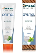 Botanique Whitening Antiplaque Toothpaste with Xylitol, Fluoride Free, for Plaqu