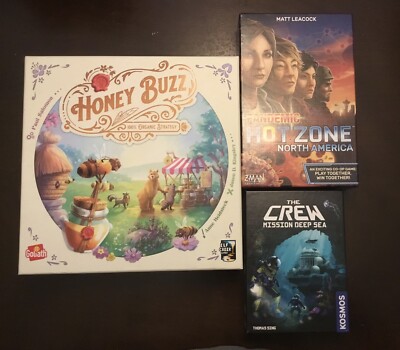 Honey Buzz, Crew Mission Deep Sea & Pandemic Hot Zone: North America Board Games