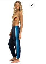 Aviator Nation Sweatpants 5 STRIPE - NAVY  BLUE.