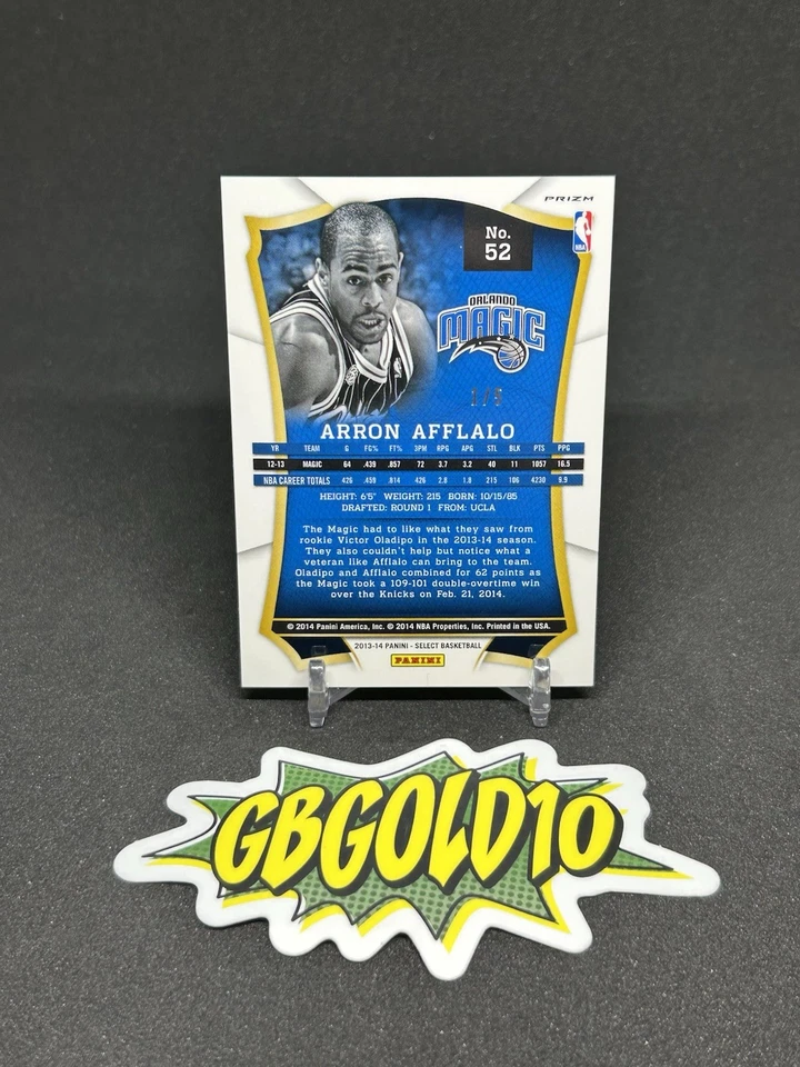 2013-14 Select баскетбол Аарон Аффлало зеленый призма /5 - Изображение 2 из 2