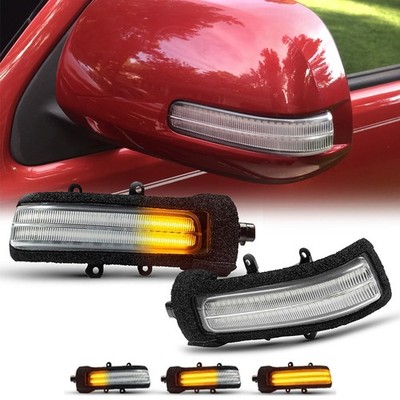2x Clear LED Blinker Side Mirror Indicator Light for Toyota Alphard Fortuner SW4