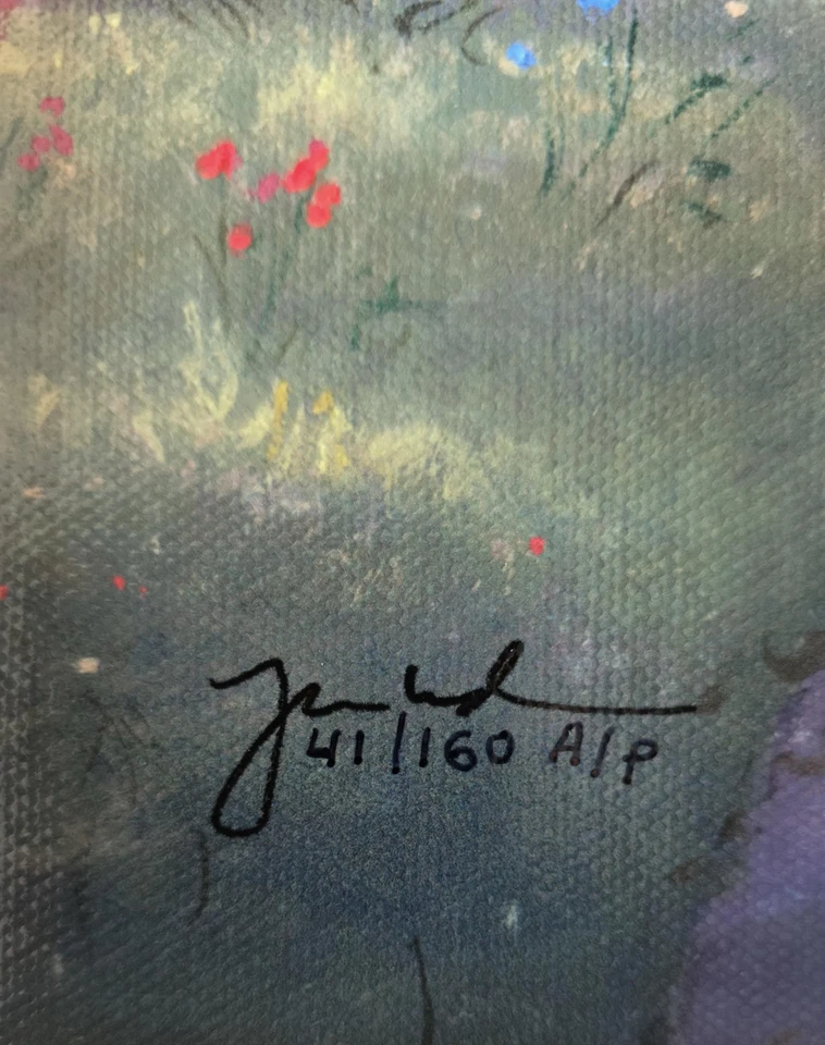 Thomas Kinkade 比尔特莫尔优雅之夜 A/P 18X27 油画布 — 第 4/4 张图片