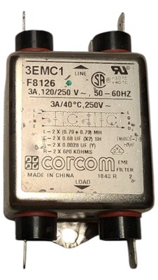 Corcom EMI-Filter 3EMC1 F8126 EMC-Serie Stromleitung 3A, 102/250 V 50-60Hz
