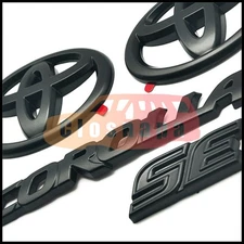 Overlay Emblem Accessories Badge Front&Rear For 2020-2025 Corolla SE Matte Black