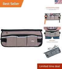 Comfortable 5706 Gray Tool Waist Apron - 13-Pocket Design for Professionals