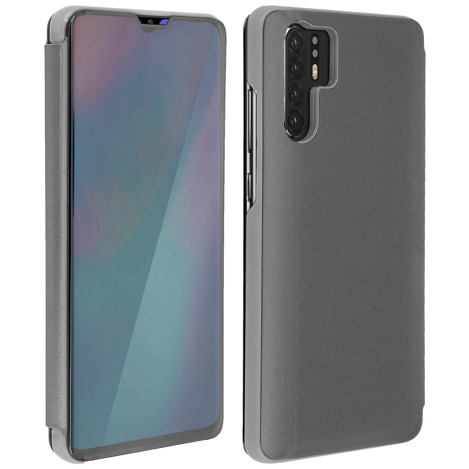 Housse Huawei P30 Pro Étui Miroir Clapet translucide Stand Vidéo argent - Photo 3/4