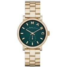 Marc Jacobs Baker Gold Green Dial Ladies Watch New & Boxed 100% Genuine MBM3245