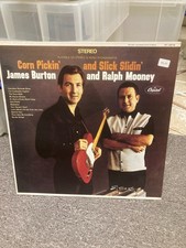 JAMES BURTON & RALPH MOONEY CORN PICKIN AND SLICK SLIDIN, 1984 LP, 1500751, VG+