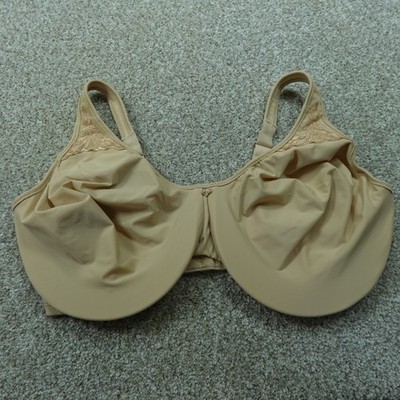 Bali Bra Womens 40DDD Beige Underwired Minimizer Passion For Comfort 3385