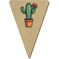 5 x 140mm 'One Flower Cactus' Bunting Pennants / Flags (BN00083404)