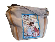 Magid New Large Tote Bag Shoulder Strap Purse Customized. Leather Accents RARE