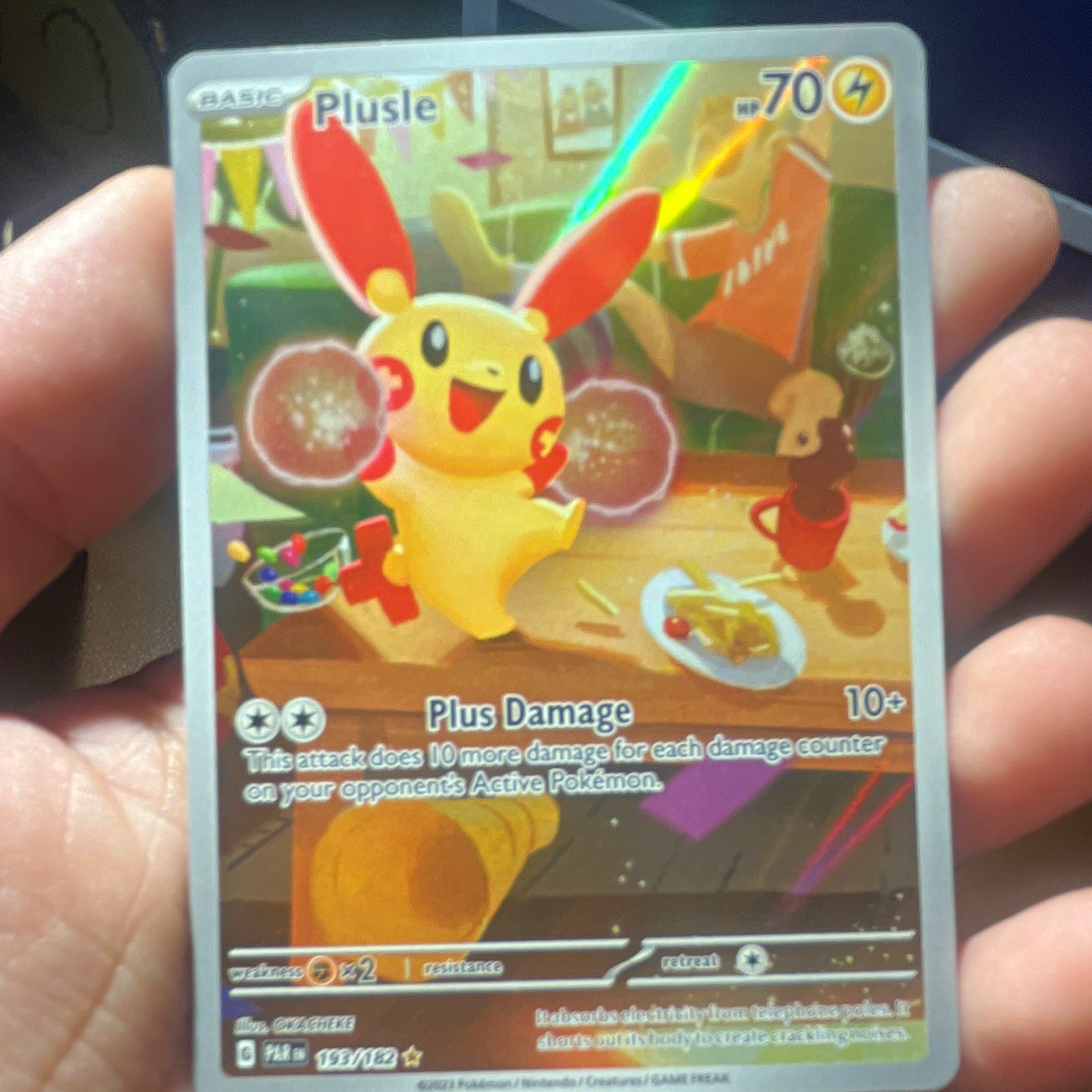Pokemon TCG Plusle 193/182 SV04 Paradox Rift Illustration Rare Holo ENG