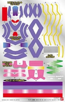 BANDAI SPIRITS Cardboard Senki LBX Sticker 4 For LBX The Emperor & LBX Kuno JPN