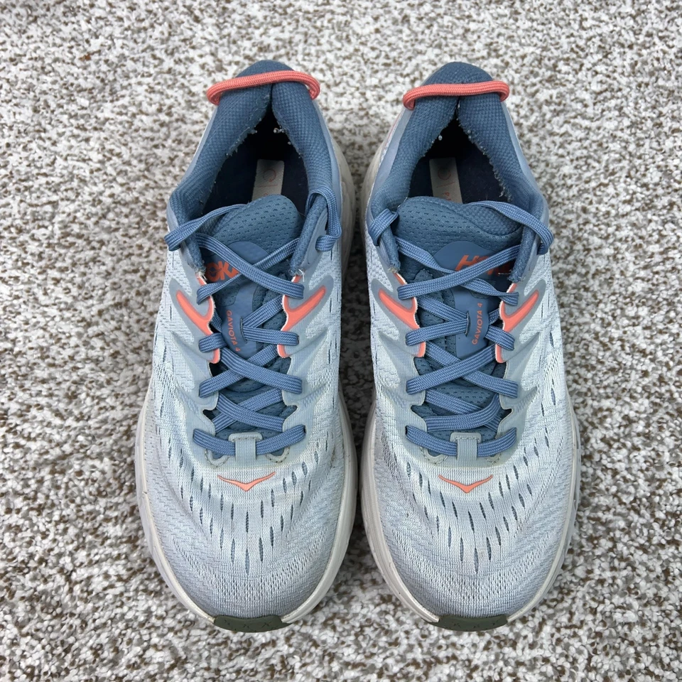 Hoka One One Shoes Womens Size 9.5 Blue Gaviota 4 Wide Running Stability Train - Image 3 of 4