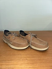 Sperry Mens 7 M Top Sider Lanyard 2 Eye Boat Shoe Tan Leather New