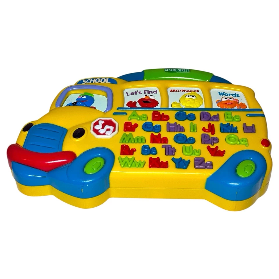 Autobús escolar Fisher Price Sesame Street Talking Alphabet 2000 raro juguete de colección Foto 2 de 4
