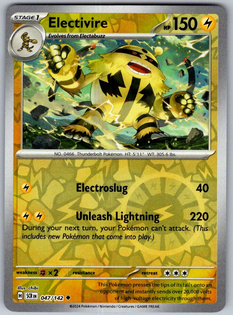 2024 Electivire 47/142 Pokemon Stellar Crown UC