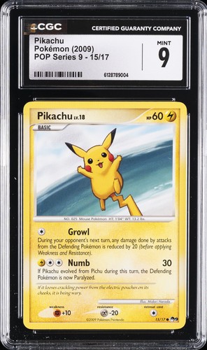 Pikachu graded CGC 9 for sale on eBay