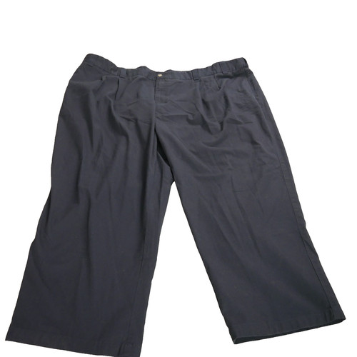 George Foreman Mens Chino Pants 52x28 Blue Relaxed Fit Pleated Casual