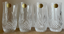 4er Set Vintage Cristal de France 24% Echt Bleikristall Becher Gläser NEU