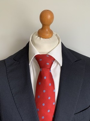 Mens LUXURY VERSACE COLLECTION WOOL SUIT In NAVY BLUE FINE STRIPE 42R *EX-CON*