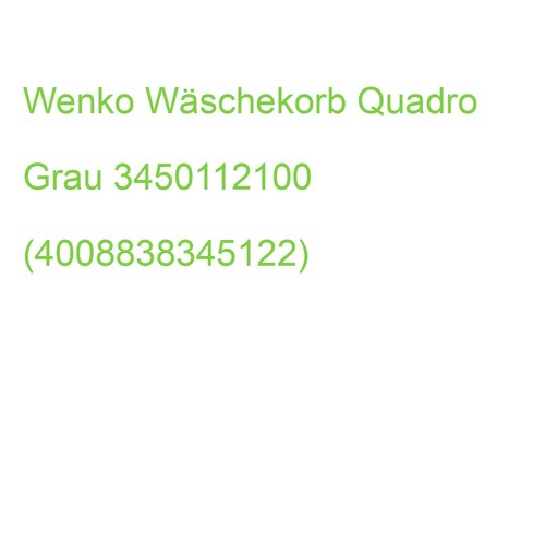 Wenko Wäschekorb Quadro Grau 3450112100 (4008838345122)
