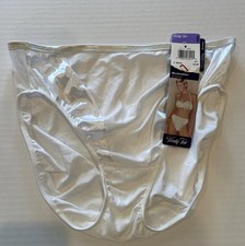 NWT-Vtg VANITY FAIR 13138 My Favorite Pants Illumination Hi-Cut 8 White Panties