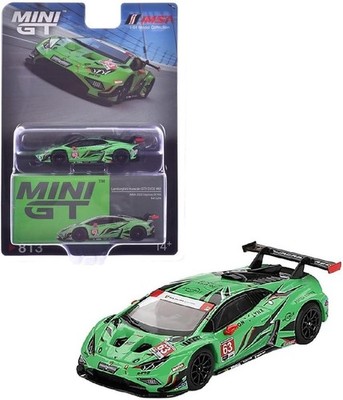 Mini GT 1:64 Lamborghini Huracán GT3 EVO2 #63 IMSA 2023 Diecast Model