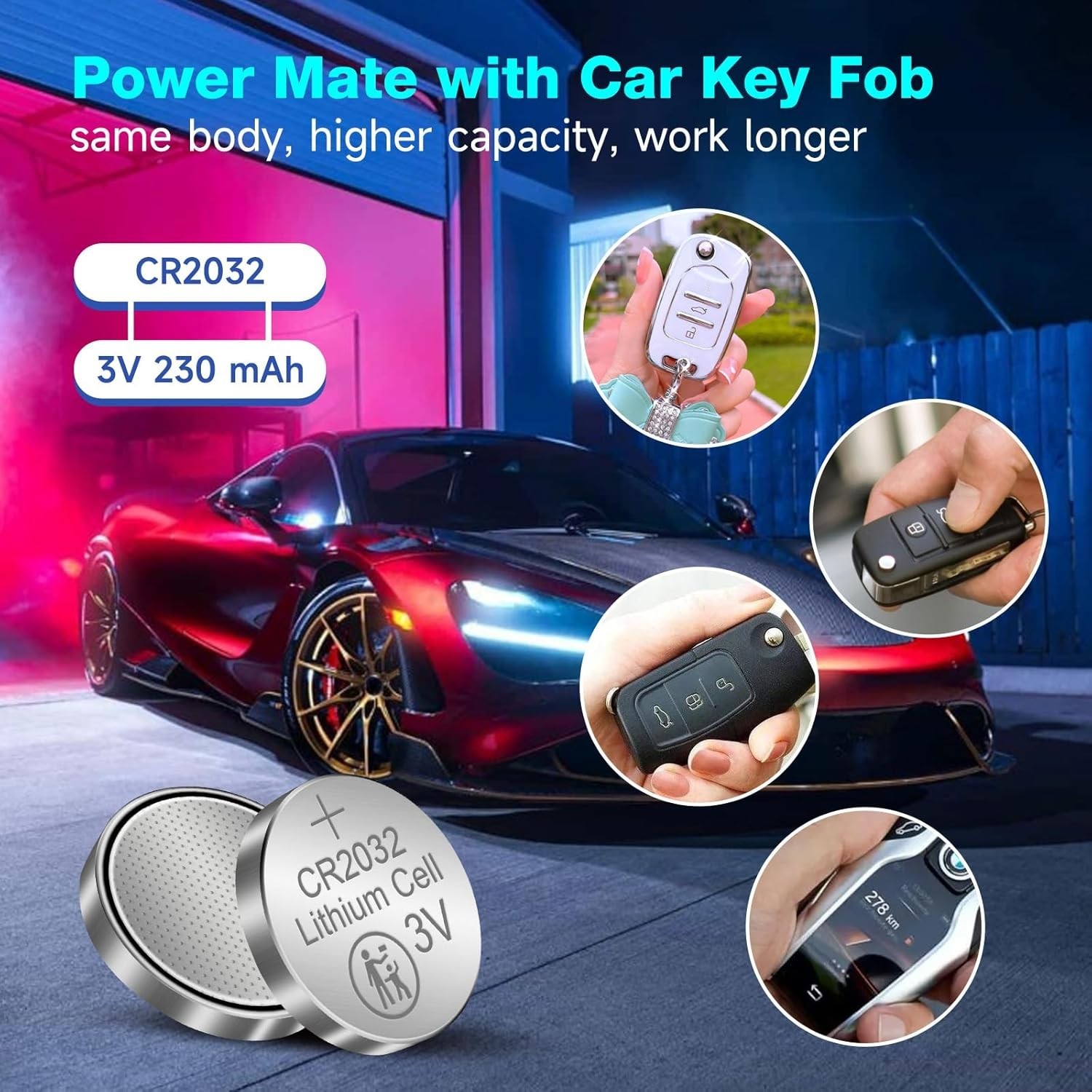 High Performance 3V Button Cell Battery 200 Pack