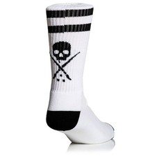 Sullen Clothing Logo Skull 2 Bar White Black Socks Tattoo Artist Gift