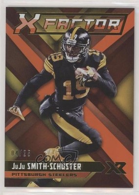 2019 Panini XR X-Factor Orange 4/25 JuJu Smith-Schuster #XF-20 e6p