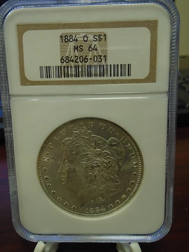1884 O United States Morgan Silver Dollar NGC MS 64