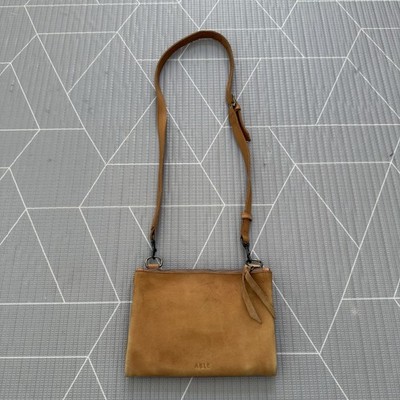 ABLE Martha Snap Crossbody Leather Purse Cognac Handmade in Ethiopia
