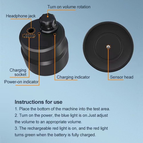 Water Pipe Leakage Monitor Underground High Sensitive Leak Detector Sound Amplif - Picture 3 of 12