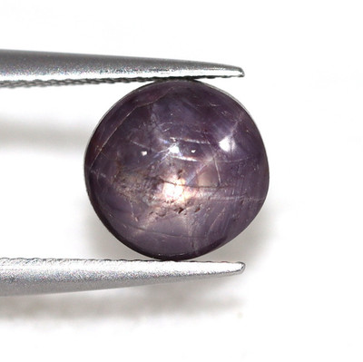 2.10 Ct Natural Ruby Star Gem 6 Rays Round Shape Purplish Pink Loose Gemstone