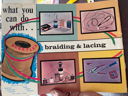 Vintage Tandy Leather Braiding & Lacing For Fun Booklet Craft Guide Pattern VG