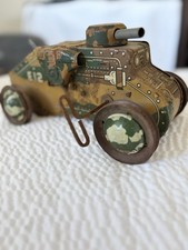 Marx Tin Litho Windup E12 Toy WW2 Tank C1950 30
