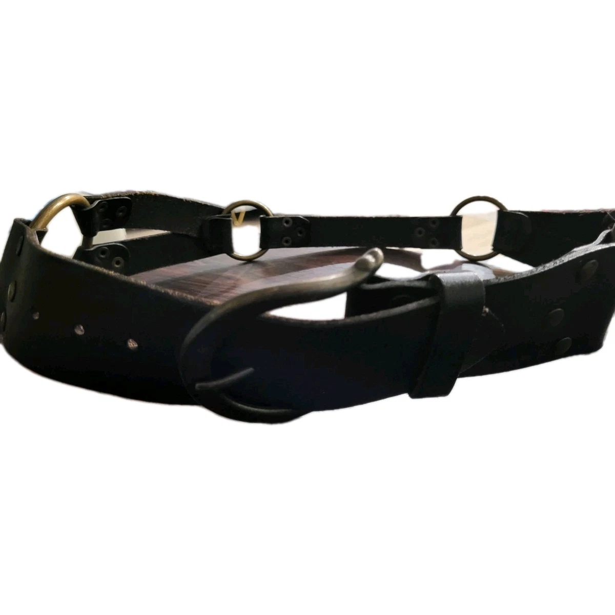Cabi Black Genuine Leather Belt Gold Hardware Large Wide Buckle 4802 Cabi belt Like new | Mercari main image 3