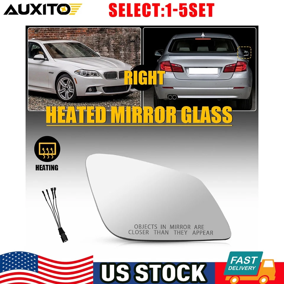 Espejo retrovisor térmico de vidrio para pasajero derecho para BMW 535d 535d XDRIVE 14-16 OE 1-5X Foto 2 de 2