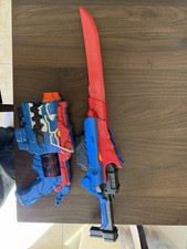 Power Rangers Dino Super Charge Blu e Regolare Morpher & Sabers + 10 Caricabatterie